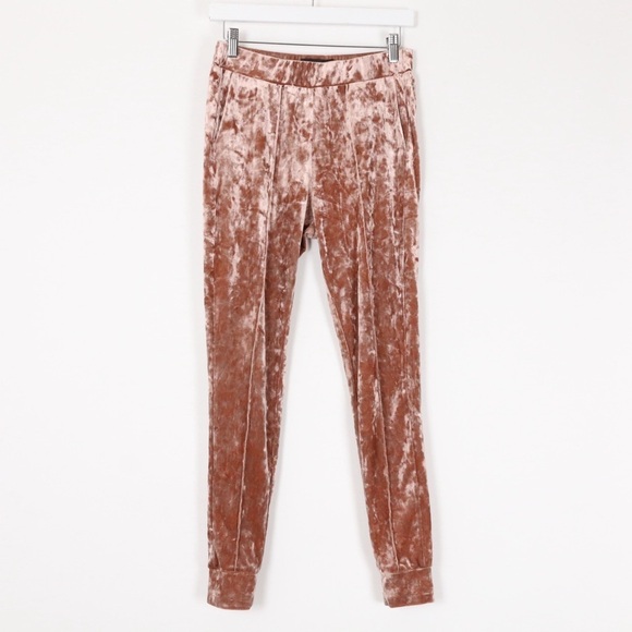 Sabina Musáyev Pink Velour Joggers - Picture 1 of 9